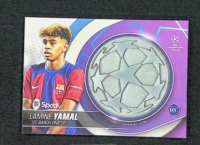 2023-24 TOPPS UEFA Club Competitions Lamine Yamal Starball Relic Rookie