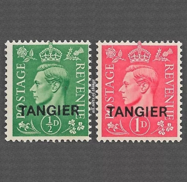 Tangier 1944 Morocco Agencies GVI George VI Definitive Set sg251-252 MNH UM