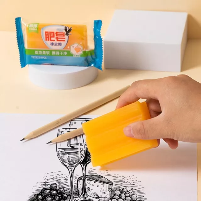 Rubber Pencil Eraser For Art Drawing Writing Office Nursery School. 