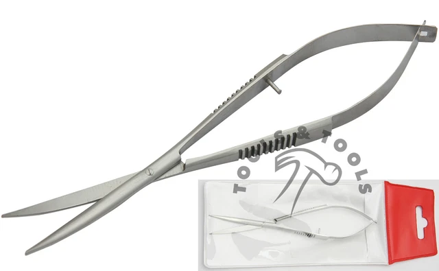 Aquarium 6'' Stainless Steel Plant Trim Sharp Straight & Curved Spring Scissors