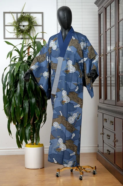 Dear Vanilla Japanese Juban Undergown Men's Kimono Authentic Vintage Japan Mint