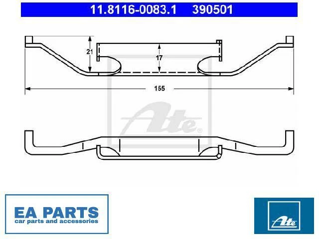 Spring, brake caliper for BMW ATE 11.8116-0083.1