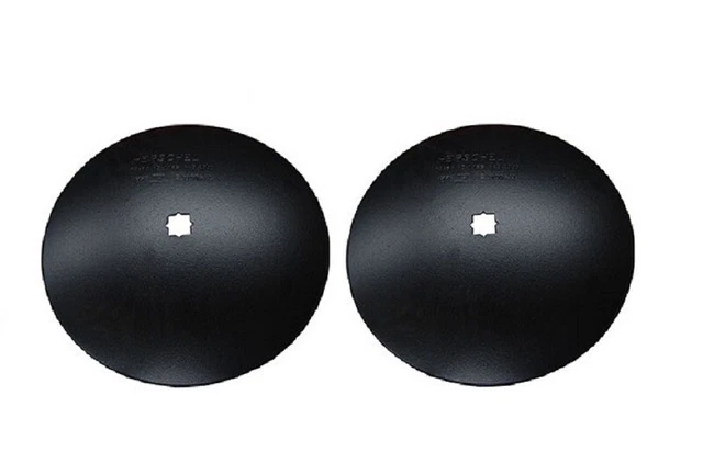 2 of Smooth 16" Disc Harrow Blades Dual-Punched 7/8" Square x 1" Round 11 Gauge