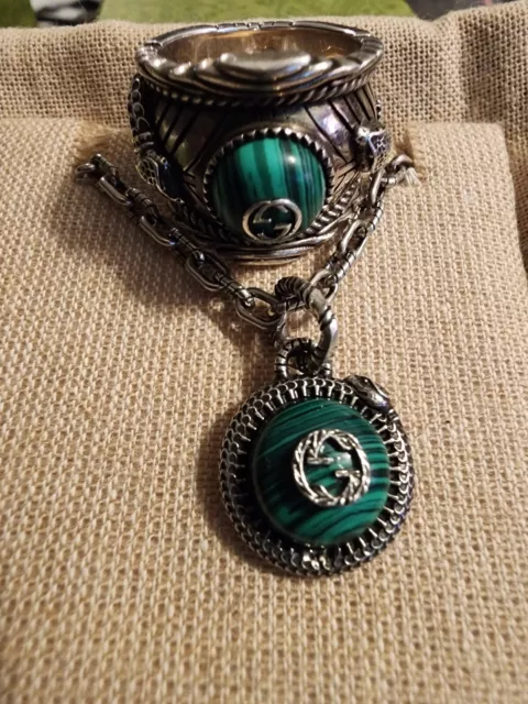 Gucci Garden Snake Ring & Necklace set