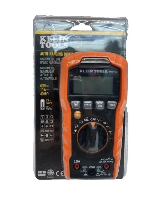 MULTÍMETRO DIGITAL DE rango automático Klein Tools MM400 - CAT III ...