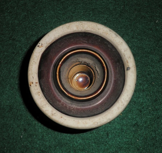 Vintage Porcelain Ceramic Brown Insulator "Locke Hi-Top" 4