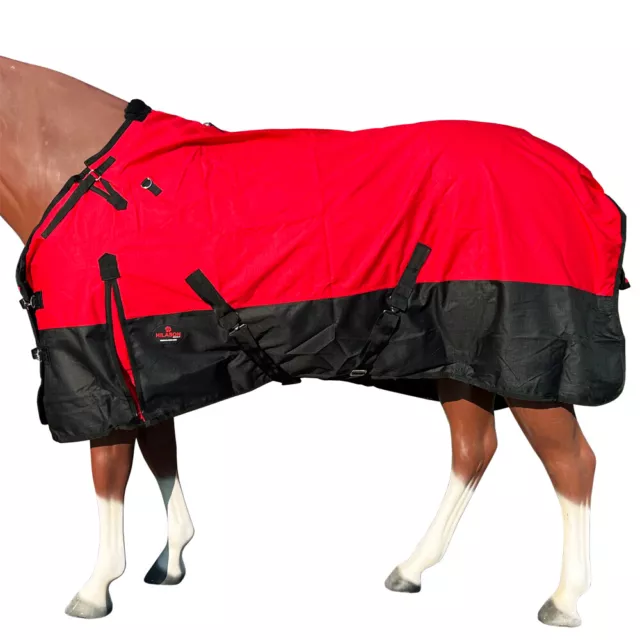 78HI Hilason 600D Winter Waterproof Poly Pony Horse Blanket Red