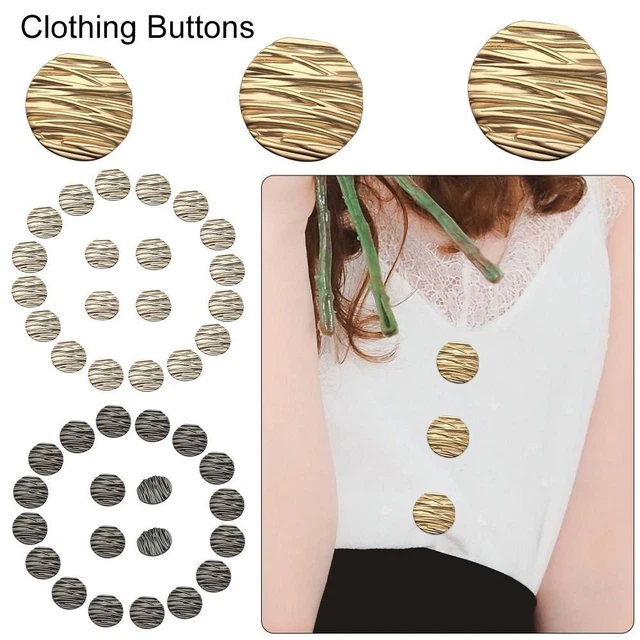 Hágalo usted mismo Botones de ropa Malla a rayas Botones Camisa Botones Accesorios de costura