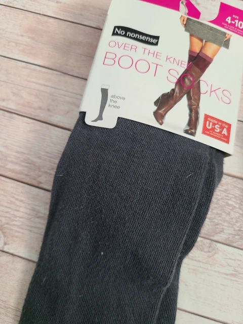 NEUF Bottes femme sur le genou 3 paires 4-10 gris marron et dentelle crème 2