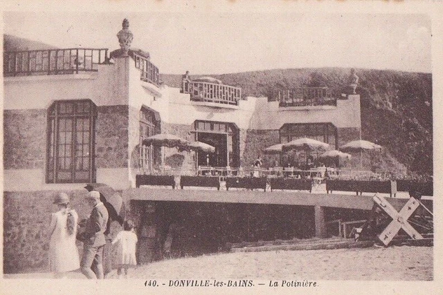CPA 50 Env. Granville St Pair/Mer DONVILLE LES BAINS Restaurant LA POTINIERE1920