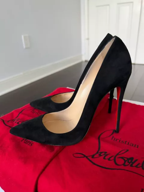 Christian Louboutin™ - So Kate 120mm Black Suede Pumps, Size 39/8 US Ships Fast