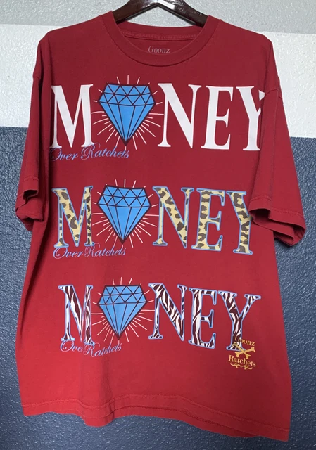Goonz X Ratchets XXL 187avenue Money Money Money Graphic T Shirt Red XXL