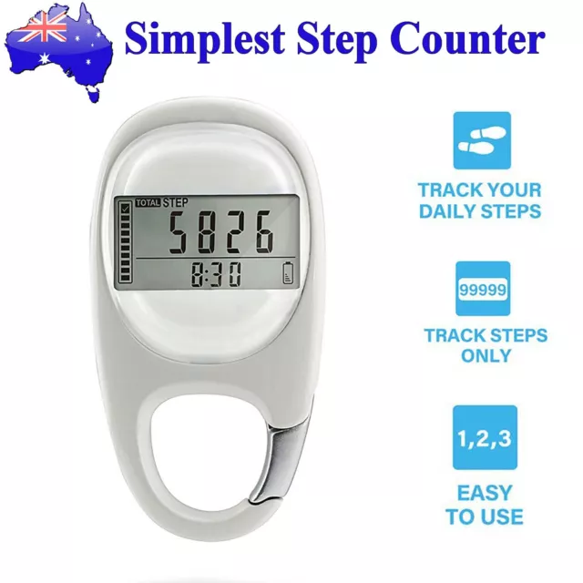 3D LCD Digital Pedometer Walking Running Fitness Step Distance Calorie Counter