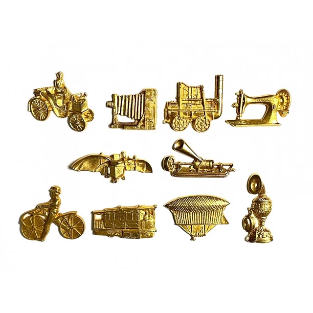 Série complète de 10 fèves Les inventions du XIXème siècle