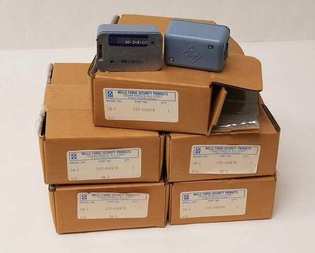 Lot of 5 New Baker Industries Wells Fargo Security Electric Door Contacts SM-3