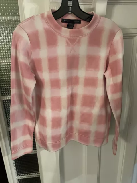 Marc by Marc Jacobs black label Pink Plaid Crewneck Sweatshirt Size SP