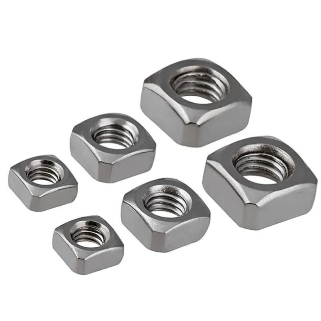Stainless Steel Square Nuts M3 M4 M5 M6 M8 M10 M12 Metric Zinc Plated Nuts