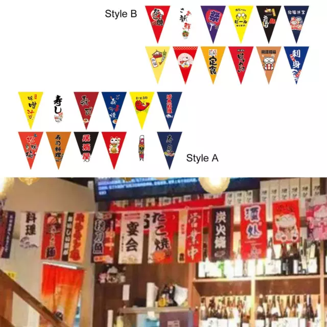 Décoration de drapeau de style japonais suspendu drapeau de chaîne Restaurant