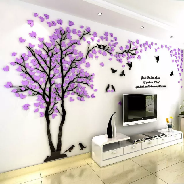 3D Flower Tree Wall Sticker Home Room DIY Art Decor Removable Decals Vinyl Mural