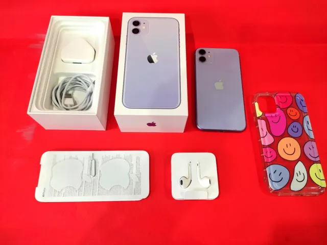 Apple iPhone 11 64GB - Purple  Unlocked Orig box & Unused Apple Earphones