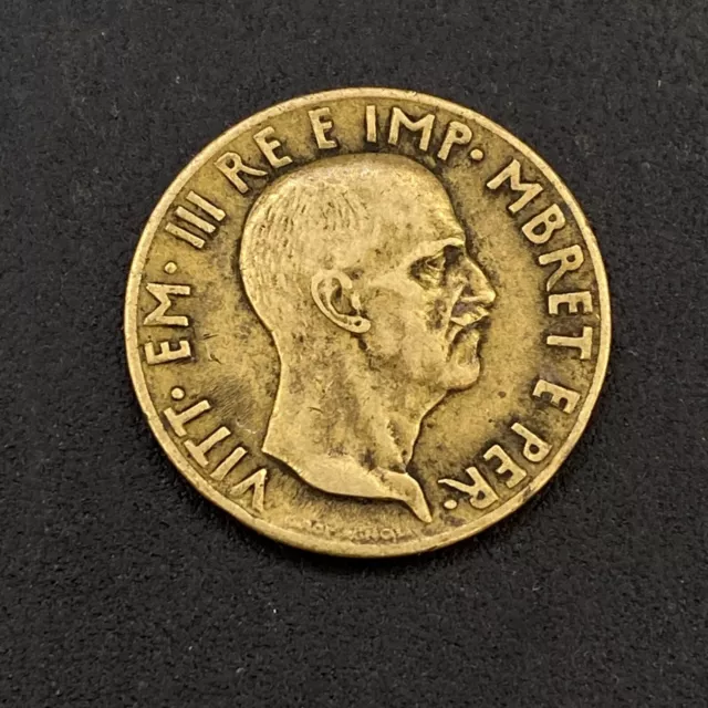 COIN ALBANIA 0.05 LEK 1940 VF Rare World War II Coin 3.1g 20mm G Romagnoli