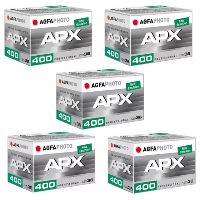 AgfaPhoto APX 400 Pro black and white Film 135 35mm - 36 Exposures - Pack of 5
