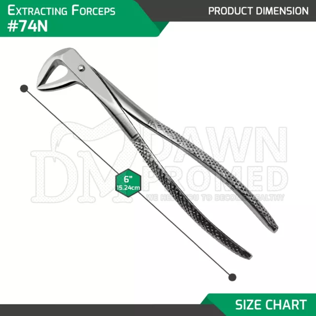 Pedo Extracting Forceps #74N Lower Roots Narrow Beaks Dental Instrument German G 2