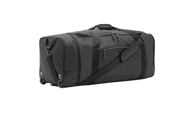 32" Wheeled and Compactible Rolling Duffel Bag, Black