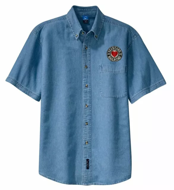 Seaboard Air Line Railroad Short Sleeve Embroidered Denim [den116SS]
