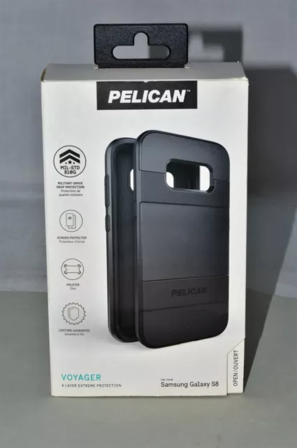 Pelican Voyager Case & Holster for Samsung Galaxy S8 - Black NIB