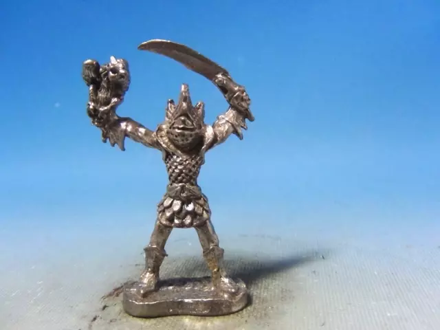 Pewter Warrior with Baby Dragon Dungeons & Dragons 25mm  Myth Fantasy D&D