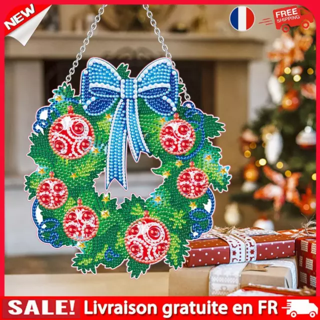 Xmas Special Shaped Full Drill Garland Crystal Painting Wreath Kit (Wreath)