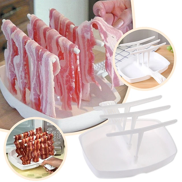 Bacon Tray Rack Microwave Bacon Cooker Shelf Rack High Temperature Resista'JO