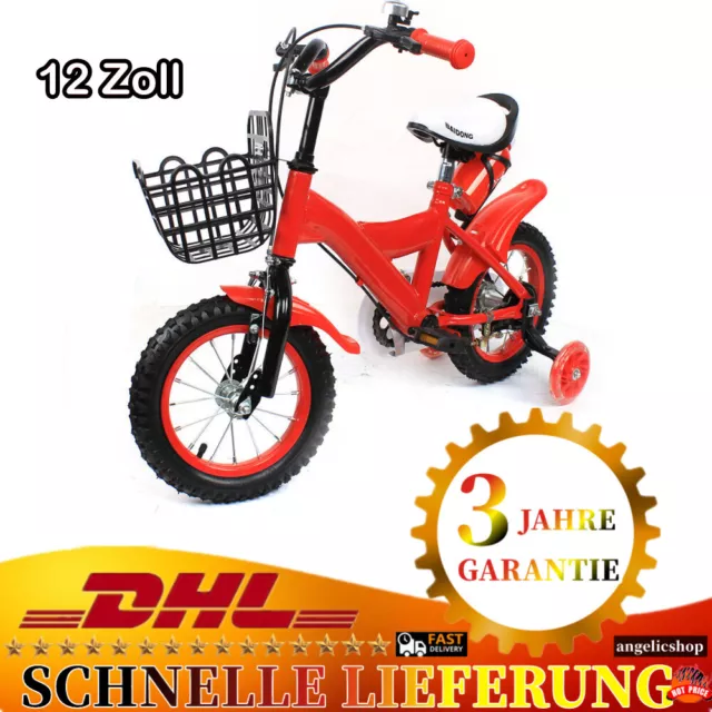 12 Zoll Kinderfahrrad Fahrrad DHL Für Kinder Junge Mädchen Klein Rad Stützräder