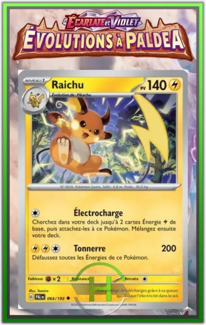 Raichu - EV2:Évolutions à Paldea - 064/193 - Carte Pokémon Française Neuve