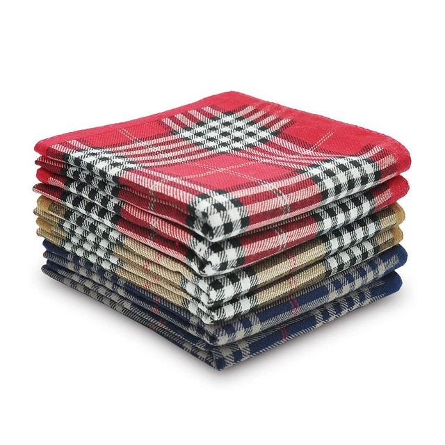 100% Cotton Men's Handkerchiefs 6 Piece Gift Setn
