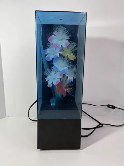 Vintage 1980’s Fiber Optic Color Changing Flower Lamp Light & Music Box Works