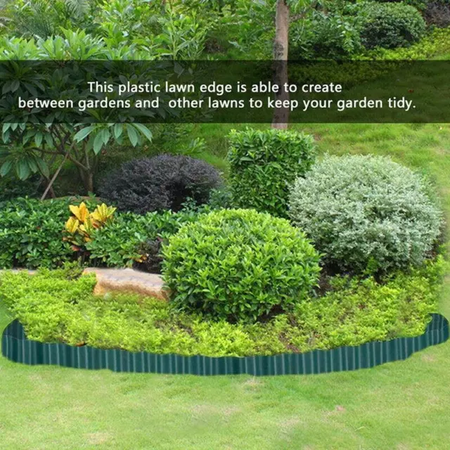 9M Plastic Garden Edging Flower Lawn Border Fencing Landscape Plant Bed Panel UK 3