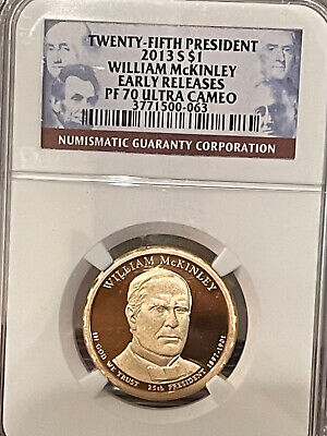 2013-S Presidential Dollar $1 William Mckinley Pr70Dcam Early Release Ngc #063