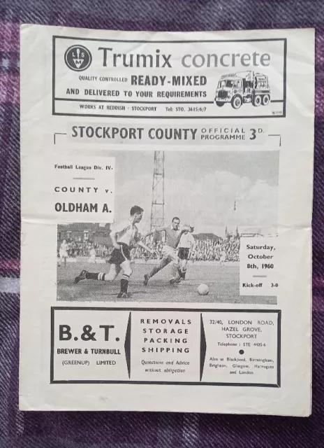 1960/61 Division Four - STOCKPORT COUNTY v. OLDHAM ATHLETIC