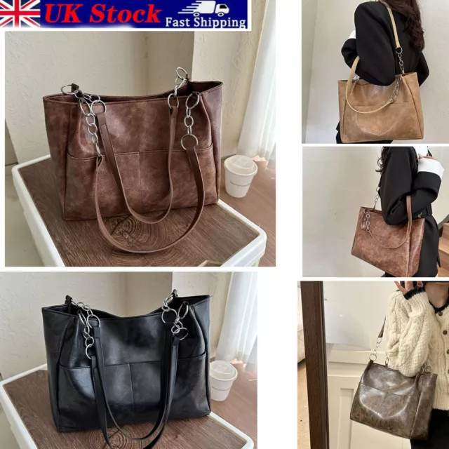 New Women Designer Leather Shoulder Bag Large Capacity Ladies Handbag Hobo Tote~