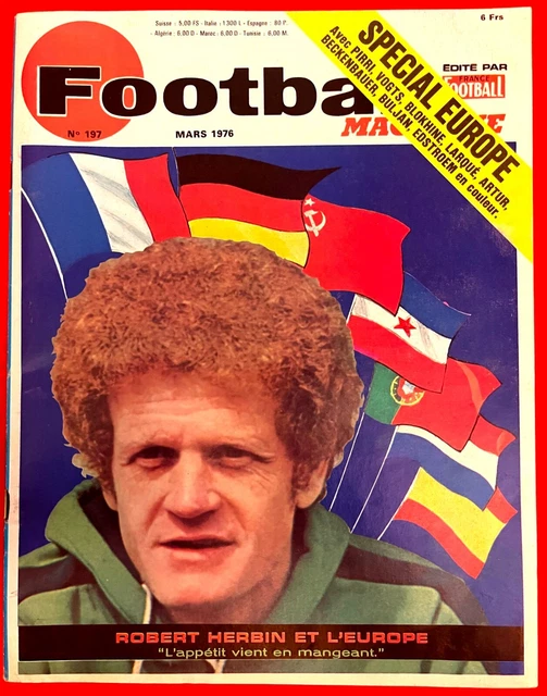 FOOTBALL ONZE n° 4 de 1976 SPÉCIAL EUROPE ASSE PSV POSTER