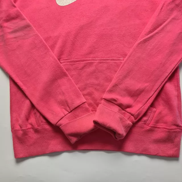 Felpa con cappuccio Nike SPORTSWEAR ragazze rosa grande logo anteriore con effetto taglia M 10/12 3