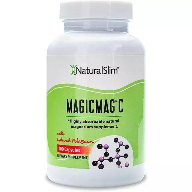 NaturalSlim  - Anti Stress Magnesium Citrate Capsules w/ Potassium, 10