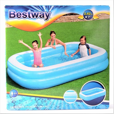 Bestway Bestway Bassin Gonflable 3-Ring Piscine 152cm à Gonfler Rouge/Vert/Bleu 