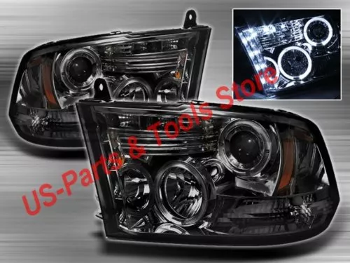 Dodge Ram 2009 - 2018 Ccfl Projector Scheinwerfer  09 18 2009 2010 2014 2012 Led