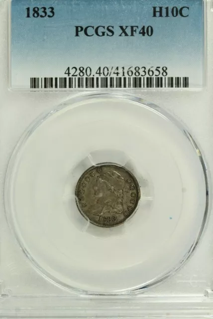 1833 Capped Bust Half Dime : PCGS XF40