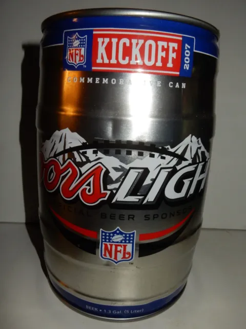 2007 COORS LIGHT NHL KICKOFF Beer gallon from U.S.A.  (5 Liter) Empty keg !!