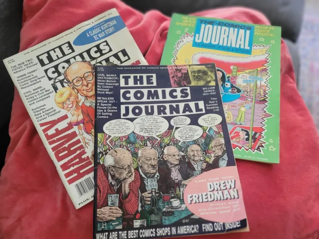 Vintage 'The Comics Journal' Joblot 123 151 153 - VG+ Condition '88 & '92