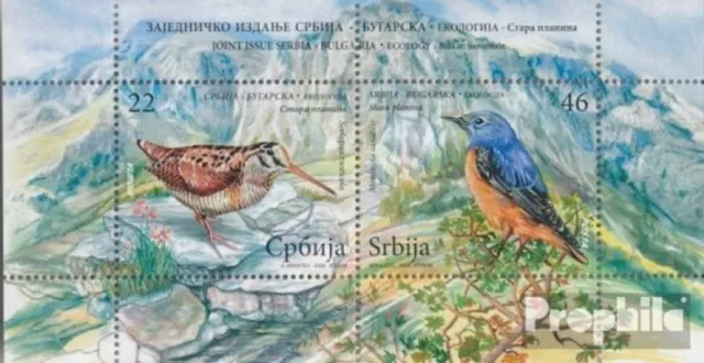 Serbia Blocco 6 (completa edizione) MNH 2009 Uccelli